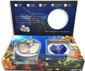 Love Pearl Wish Necklace Gift Set for Women – Hidden Pearl in Oyster Shell – Romantic Jewelry Gift